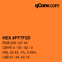 Color code: HEX #FF7F2D | qconv.com