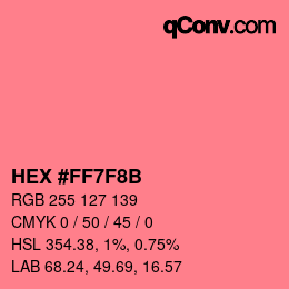 Color code: HEX #FF7F8B | qconv.com