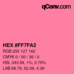 Color code: HEX #FF7FA2 | qconv.com