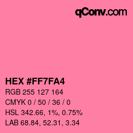 カラーコード: HEX #FF7FA4 | qconv.com