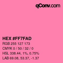 Color code: HEX #FF7FAD | qconv.com