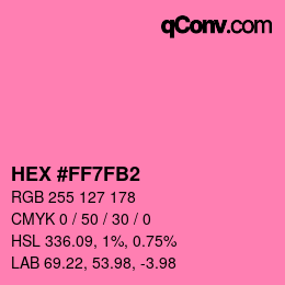Color code: HEX #FF7FB2 | qconv.com