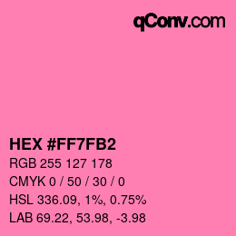 Color code: HEX #FF7FB2 | qconv.com