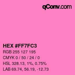 Color code: HEX #FF7FC3 | qconv.com