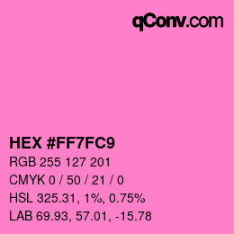 Color code: HEX #FF7FC9 | qconv.com