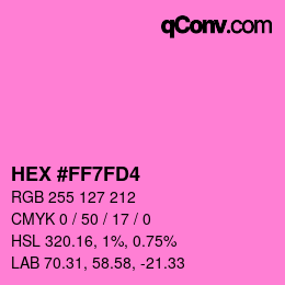 カラーコード: HEX #FF7FD4 | qconv.com