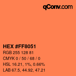 Color code: HEX #FF8051 | qconv.com