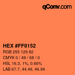 Color code: HEX #FF8152 | qconv.com