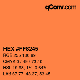 Color code: HEX #FF8245 | qconv.com