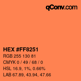 Color code: HEX #FF8251 | qconv.com