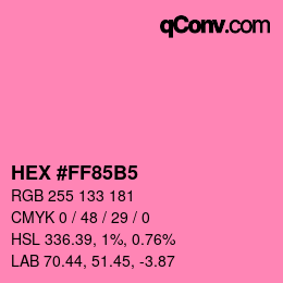 Color code: HEX #FF85B5 | qconv.com