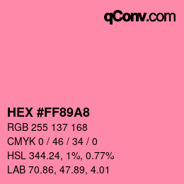 Color code: HEX #FF89A8 | qconv.com