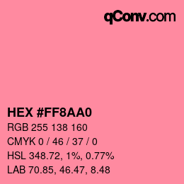 Color code: HEX #FF8AA0 | qconv.com