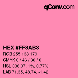 Color code: HEX #FF8AB3 | qconv.com