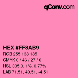 Color code: HEX #FF8AB9 | qconv.com