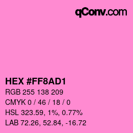 Color code: HEX #FF8AD1 | qconv.com