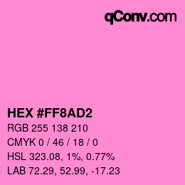 Color code: HEX #FF8AD2 | qconv.com