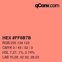 Color code: HEX #FF8B7B | qconv.com