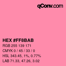 Color code: HEX #FF8BAB | qconv.com