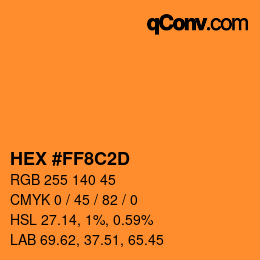 Color code: HEX #FF8C2D | qconv.com