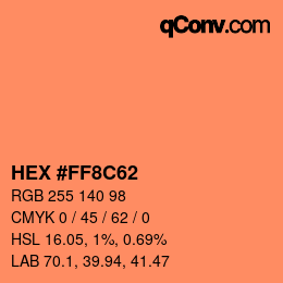 Color code: HEX #FF8C62 | qconv.com