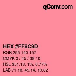 Color code: HEX #FF8C9D | qconv.com
