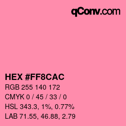 Color code: HEX #FF8CAC | qconv.com