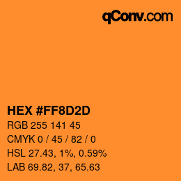Color code: HEX #FF8D2D | qconv.com