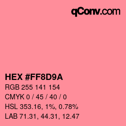 Color code: HEX #FF8D9A | qconv.com