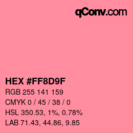 Color code: HEX #FF8D9F | qconv.com
