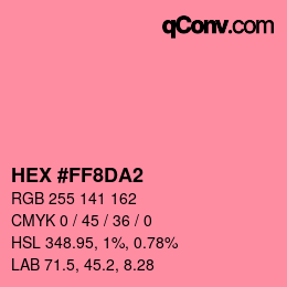 Color code: HEX #FF8DA2 | qconv.com