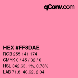 Color code: HEX #FF8DAE | qconv.com