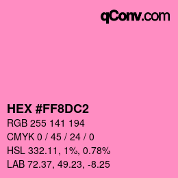 Color code: HEX #FF8DC2 | qconv.com