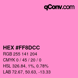 Color code: HEX #FF8DCC | qconv.com