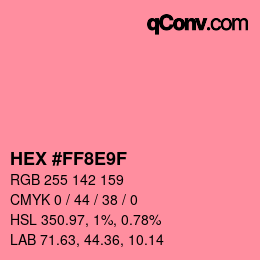 Color code: HEX #FF8E9F | qconv.com