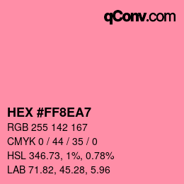 Color code: HEX #FF8EA7 | qconv.com