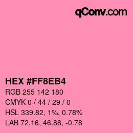 Color code: HEX #FF8EB4 | qconv.com