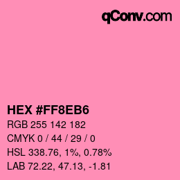 Farbcode: HEX #FF8EB6 | qconv.com