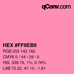 カラーコード: HEX #FF8EB6 | qconv.com