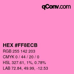 Color code: HEX #FF8ECB | qconv.com