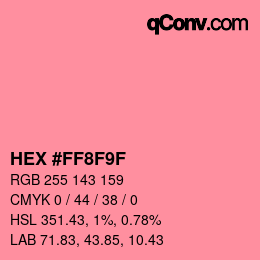 Color code: HEX #FF8F9F | qconv.com