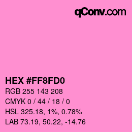 Color code: HEX #FF8FD0 | qconv.com