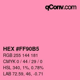 Color code: HEX #FF90B5 | qconv.com