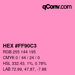 Color code: HEX #FF90C3 | qconv.com
