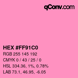 Color code: HEX #FF91C0 | qconv.com