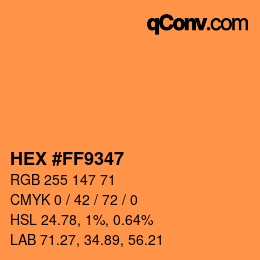 Color code: HEX #FF9347 | qconv.com