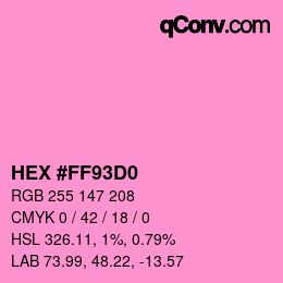 Color code: HEX #FF93D0 | qconv.com