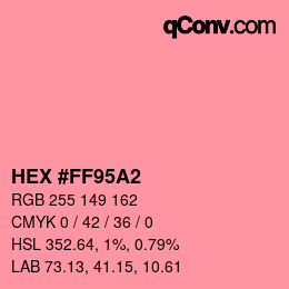 Color code: HEX #FF95A2 | qconv.com