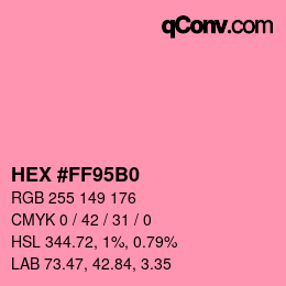 Color code: HEX #FF95B0 | qconv.com