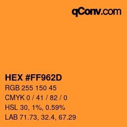 Código de color: HEX #FF962D | qconv.com